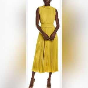 NANETTE LEPORE Lime Matcha
Pleated Smocked Dress Size L NWT